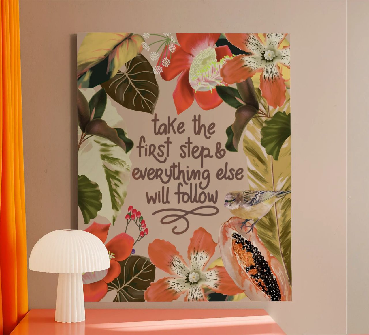 Take the first step canvas by anisillustration