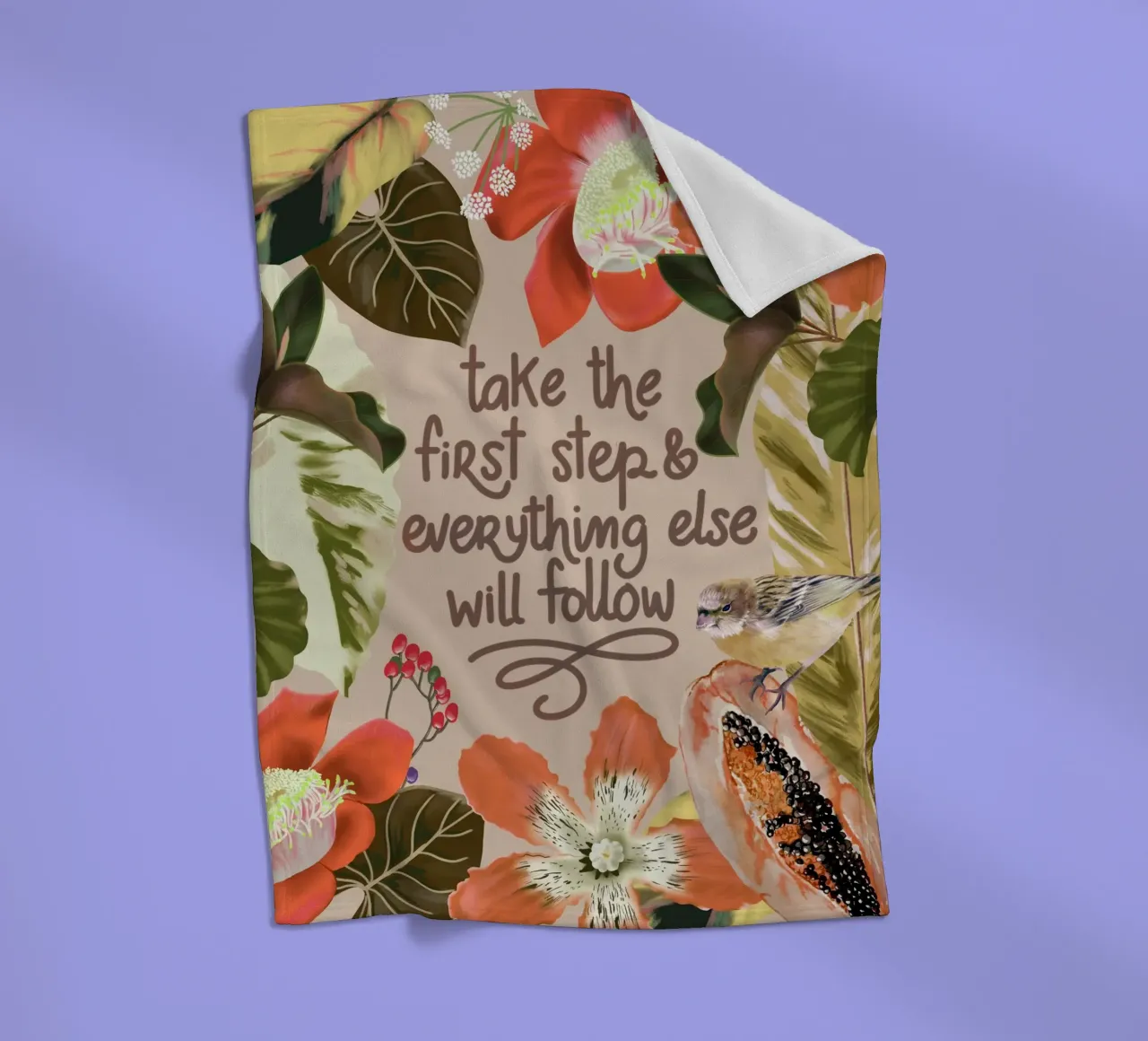 Take the first step coperta in pile da anisillustration