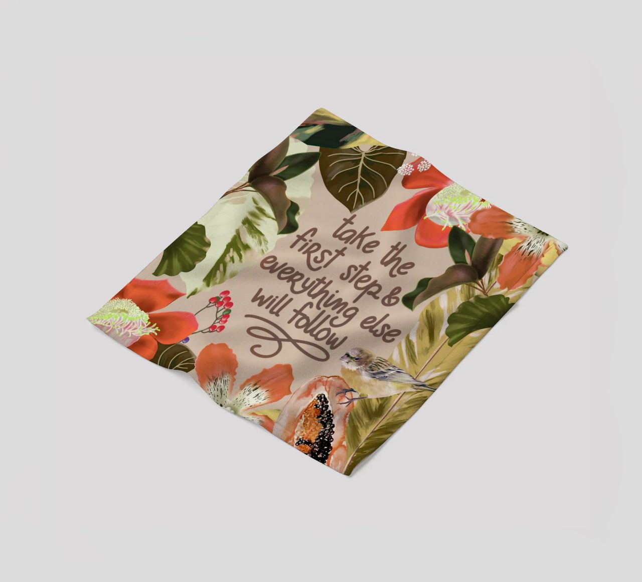 Take the first step fleece blanket by anisillustration