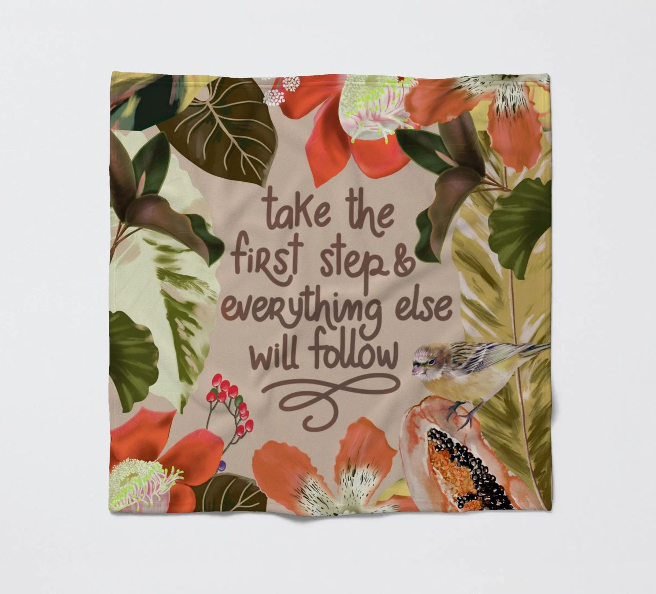 Take the first step fleece blanket by anisillustration