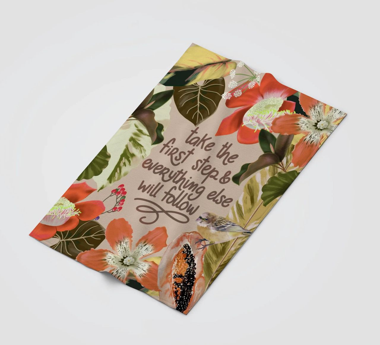 Take the first step fleece blanket by anisillustration