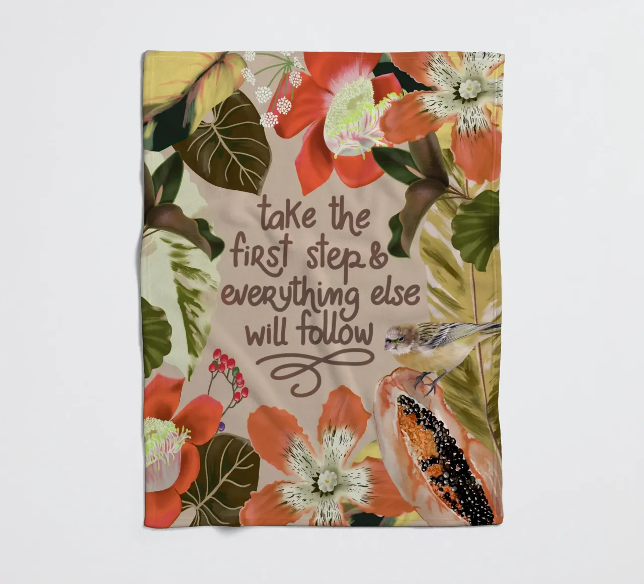Take the first step coperta in pile da anisillustration