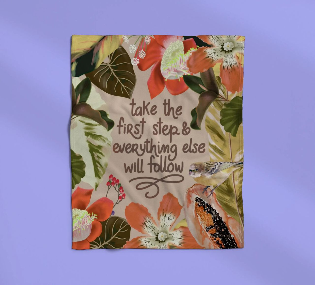Take the first step fleece blanket by anisillustration
