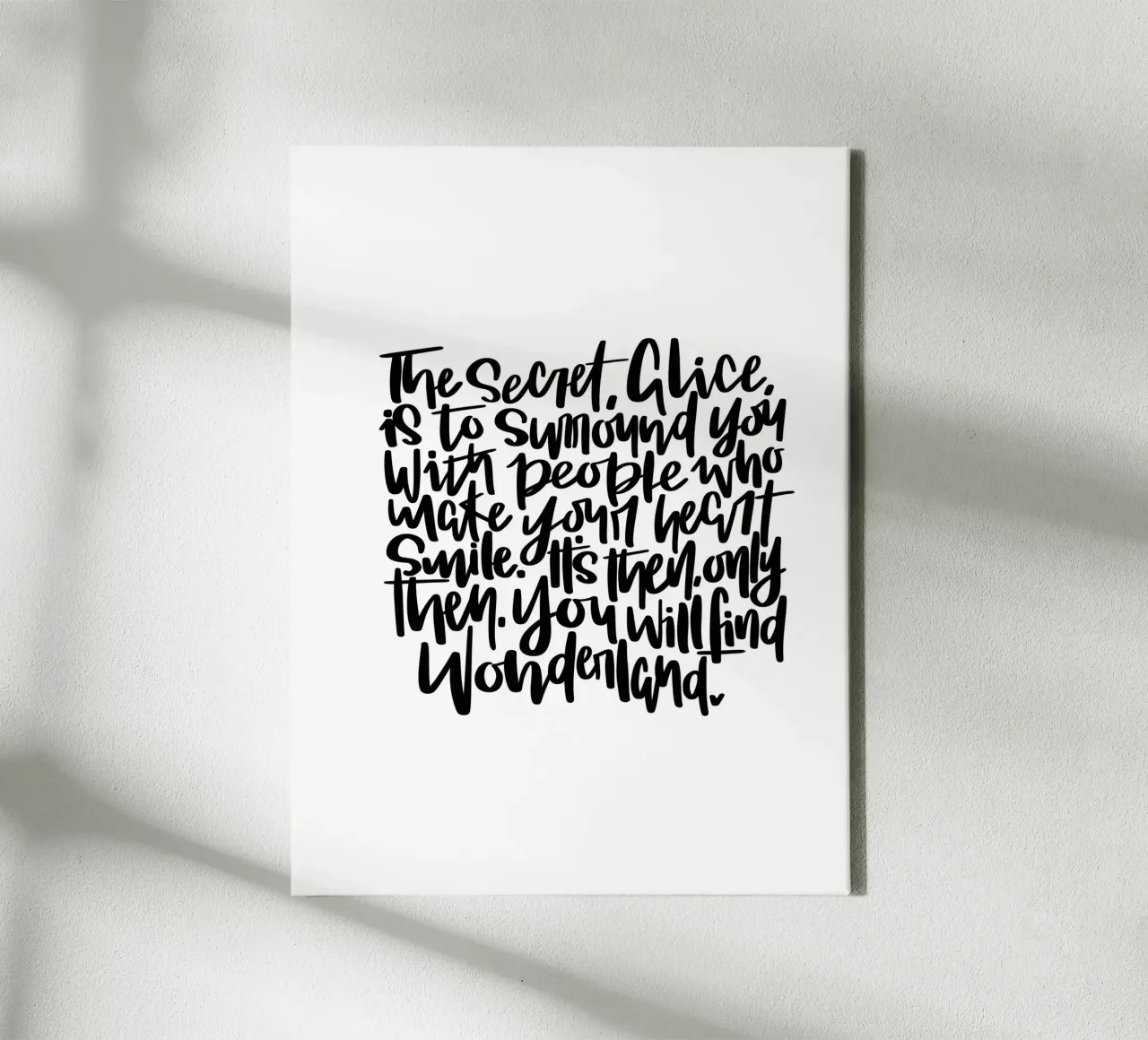 Alice in Wonderland canvas by LIMITED EDITION LETTERS
