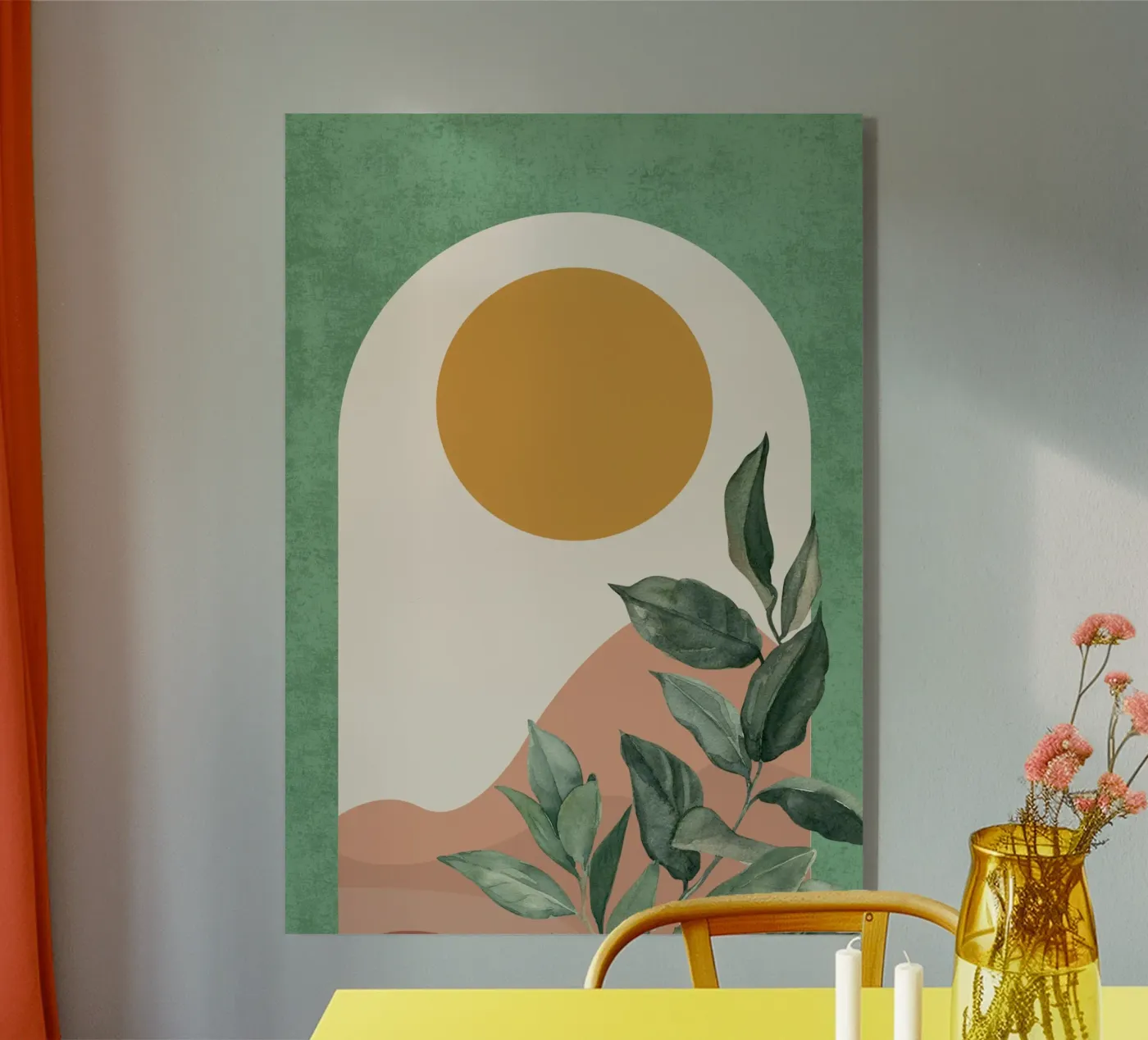 Boho Moonrise acrylic glass by DesignArt