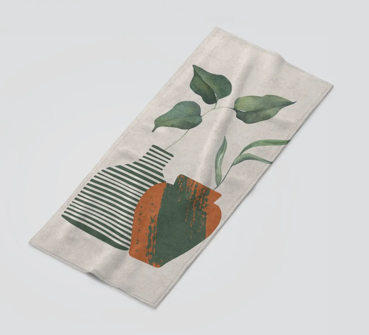 Groen stilleven strandhanddoek van DesignArt