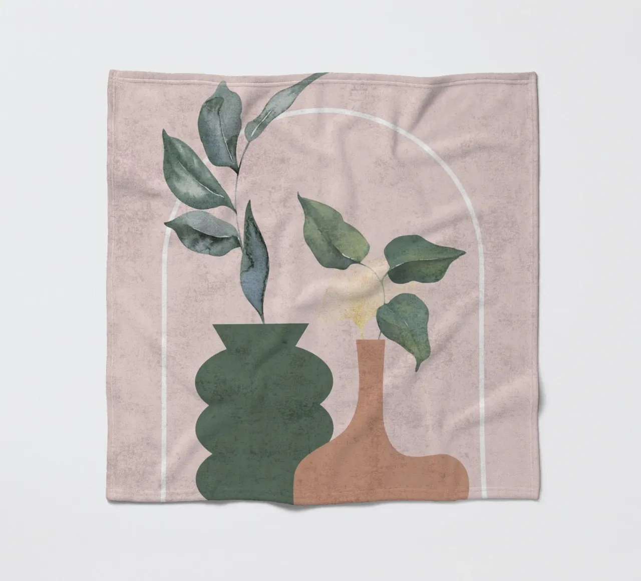Botanici minimalisti coperta in pile da DesignArt