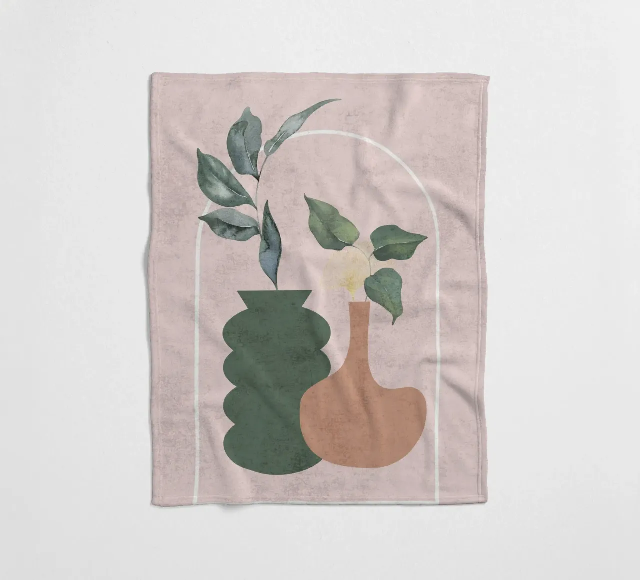 Botanici minimalisti coperta in pile da DesignArt