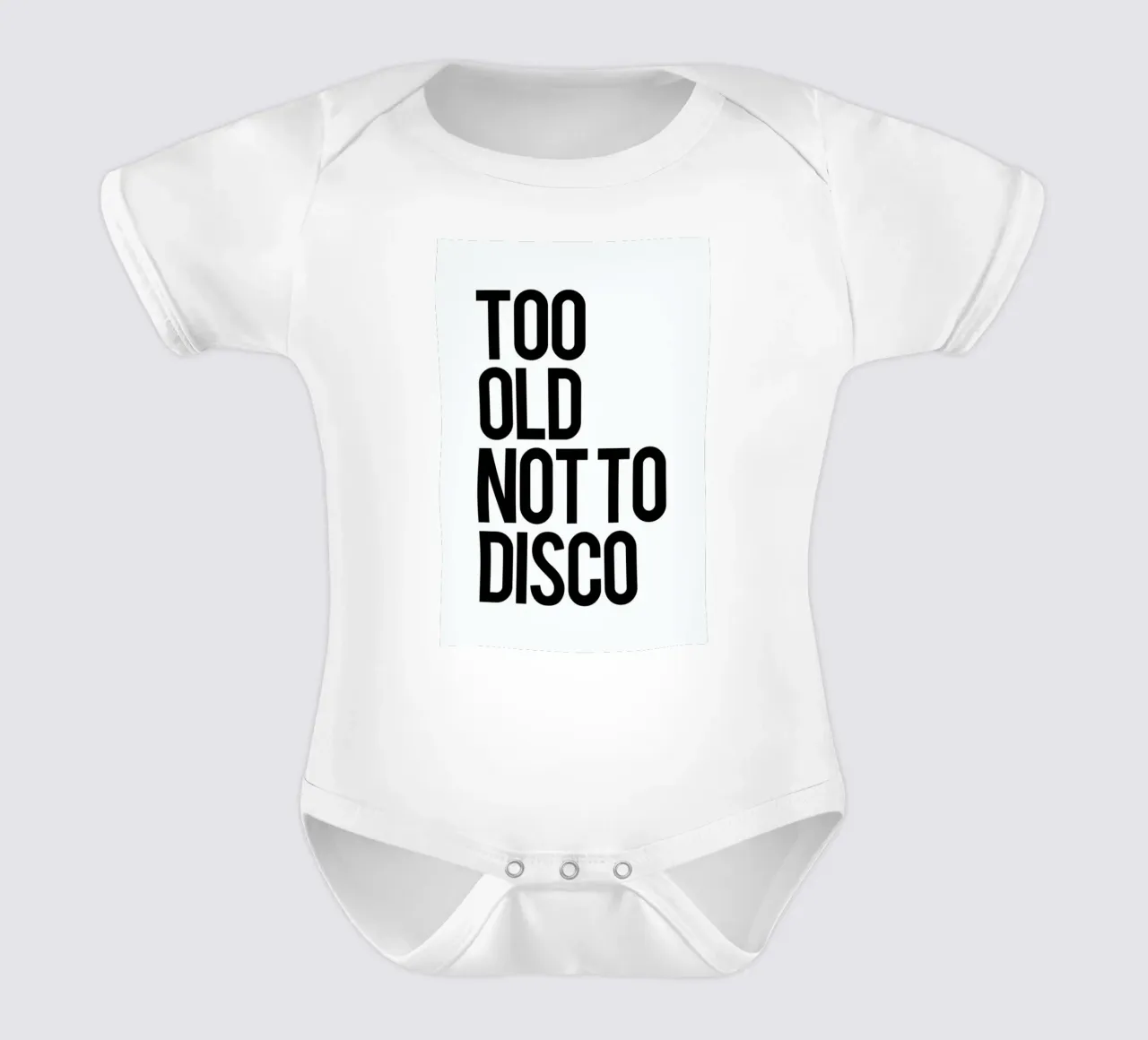 Too old short-sleeve baby romper by Studio One
