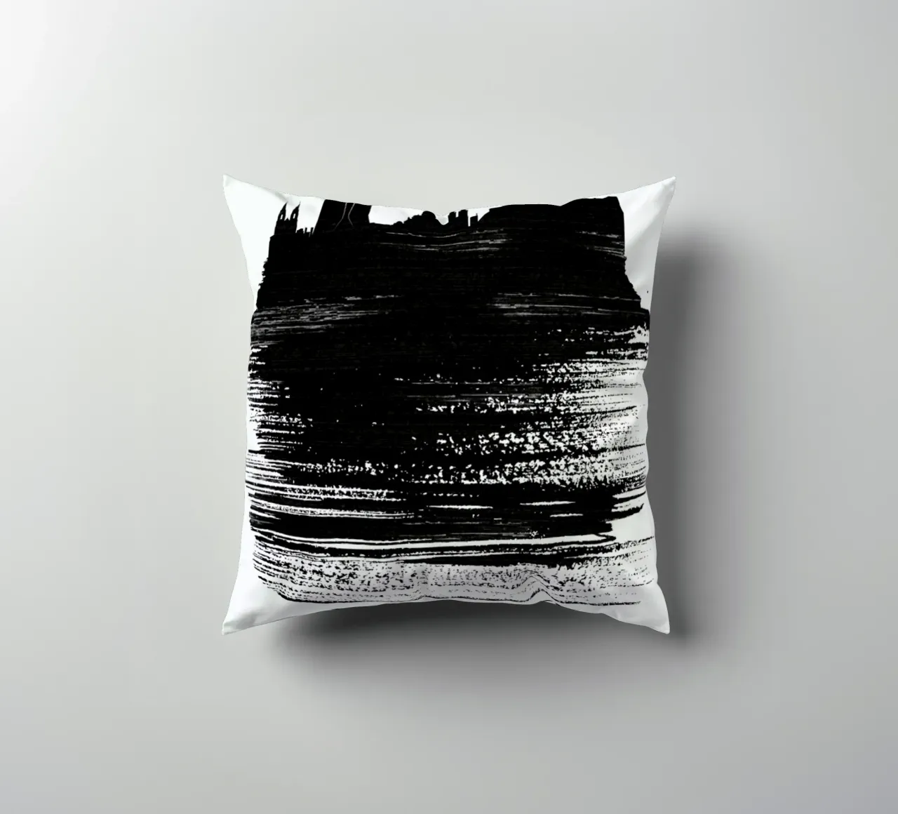 Marseilles Skyline Brush Stroke cuscino da Naxart