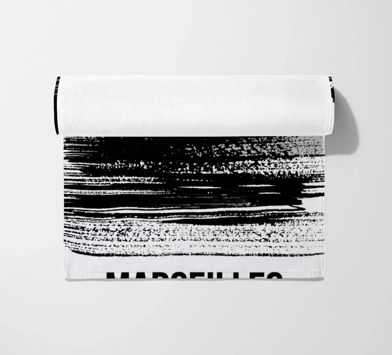 Marseilles Skyline Brush Stroke telo mare da Naxart