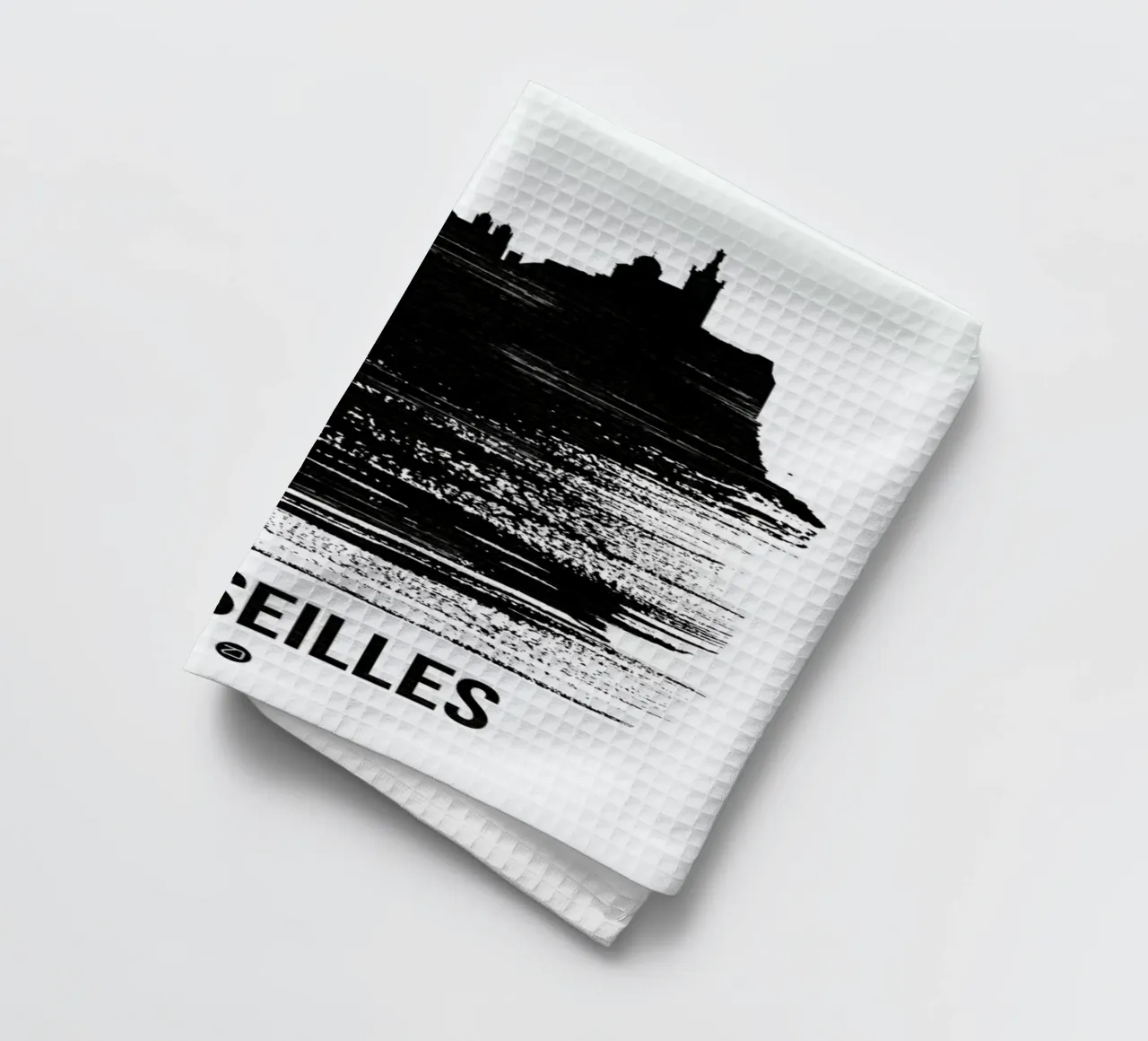 Marseilles Skyline Brush Stroke canovaccio da cucina da Naxart