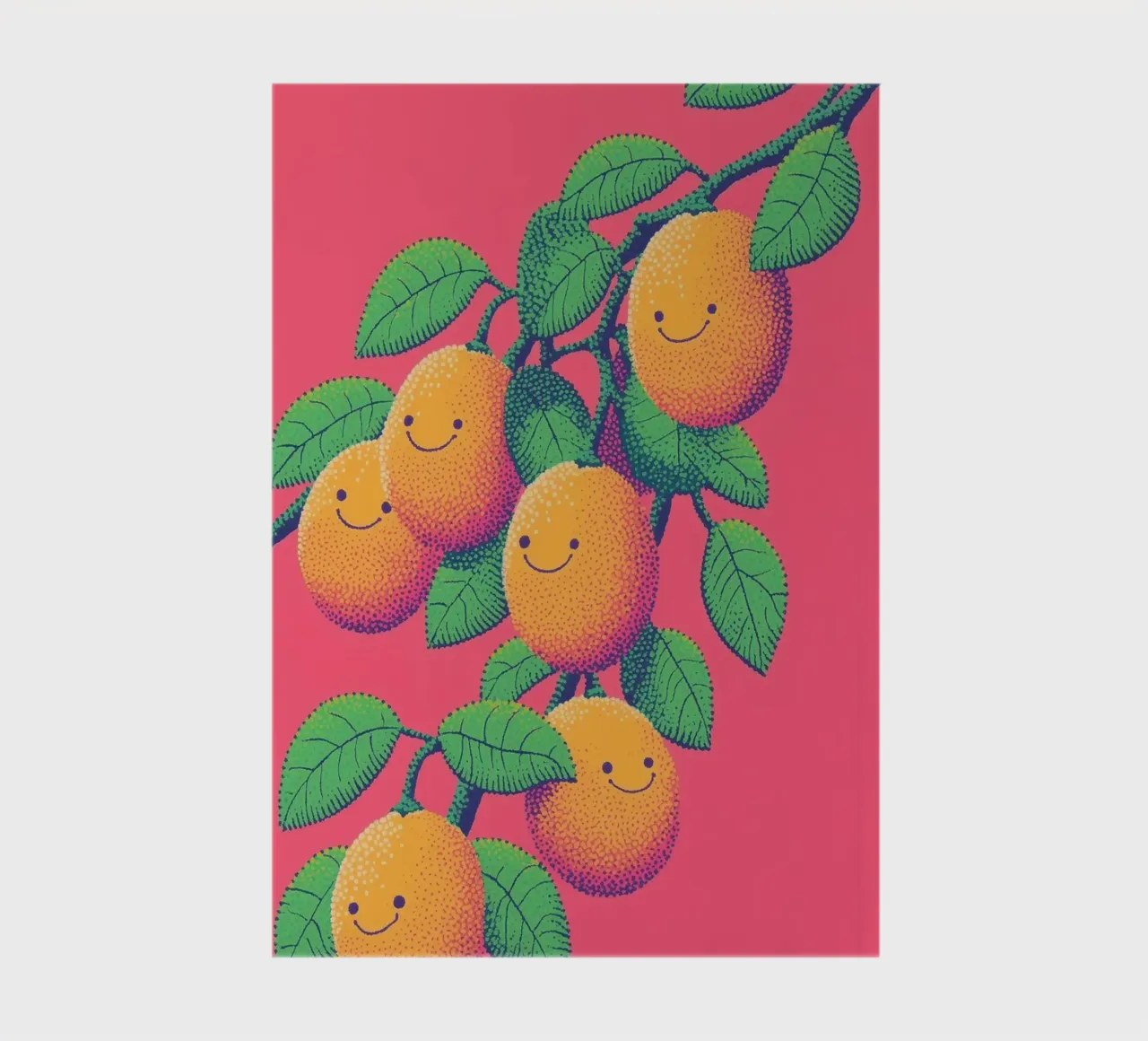 What if Lemons Smile? Funny Smiling Face Fruit Pop Art notebook by Kaji