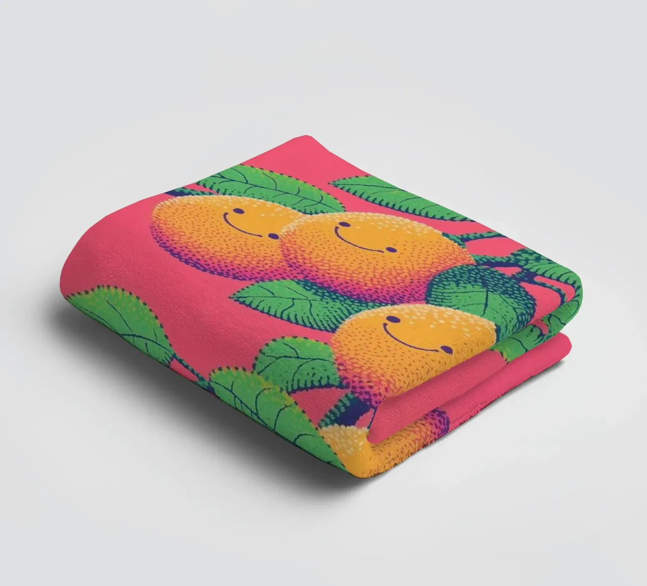 What if Lemons Smile? Funny Smiling Face Fruit Pop Art towel by Kaji