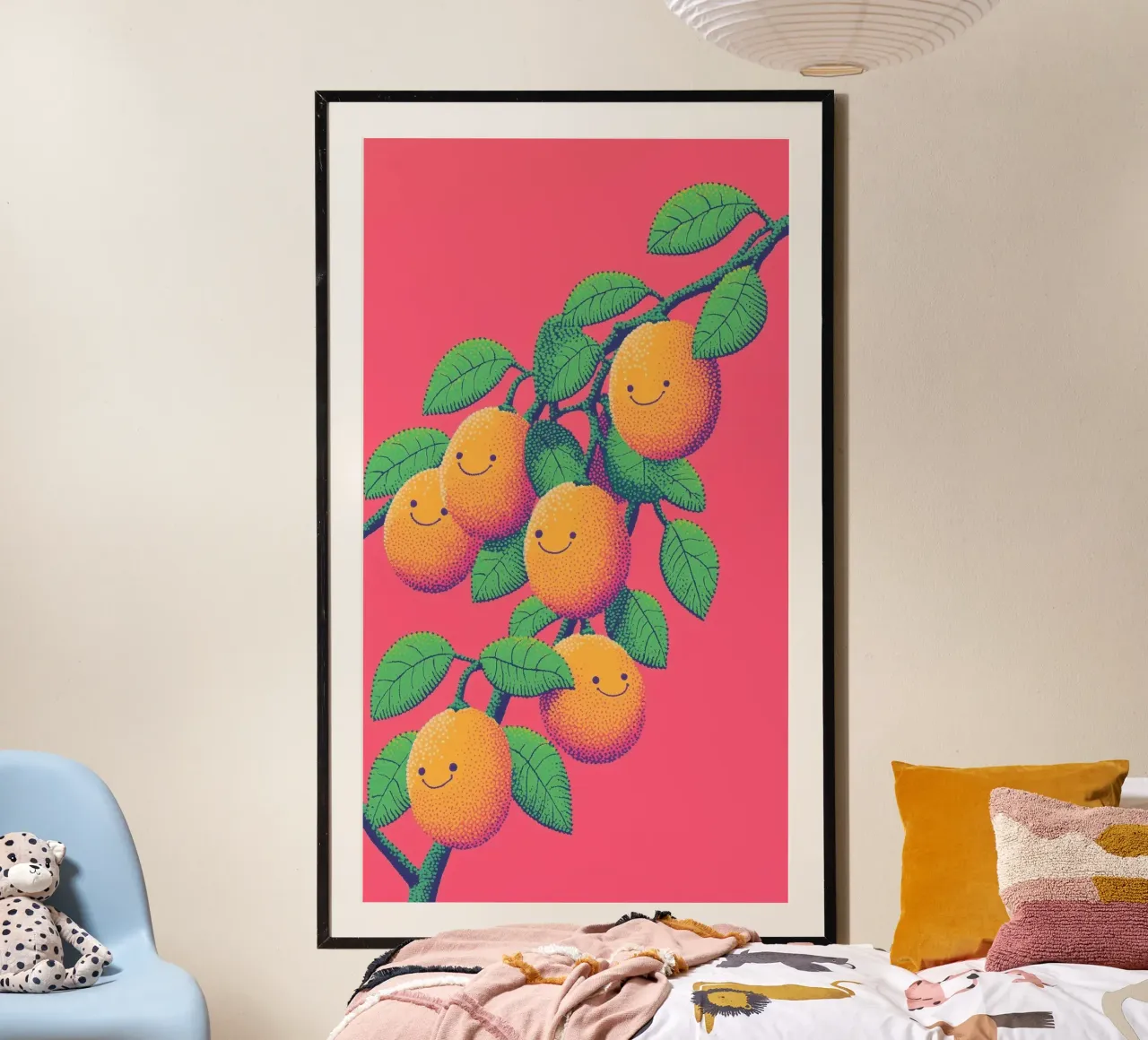What if Lemons Smile? Funny Smiling Face Fruit Pop Art poster by Kaji