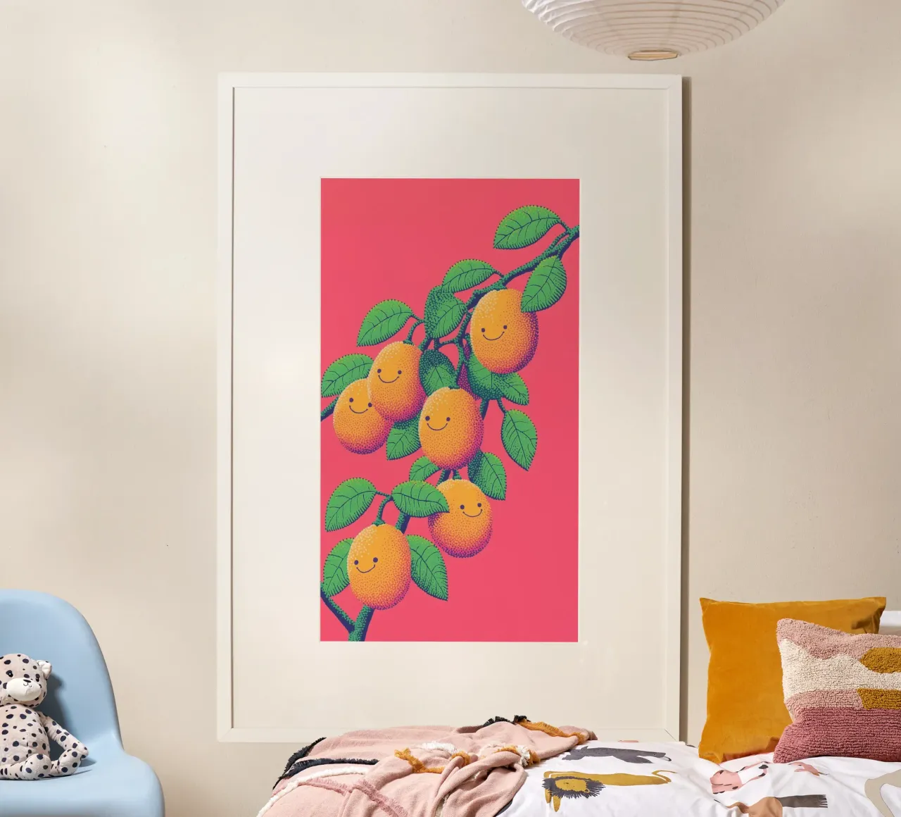 What if Lemons Smile? Funny Smiling Face Fruit Pop Art poster by Kaji