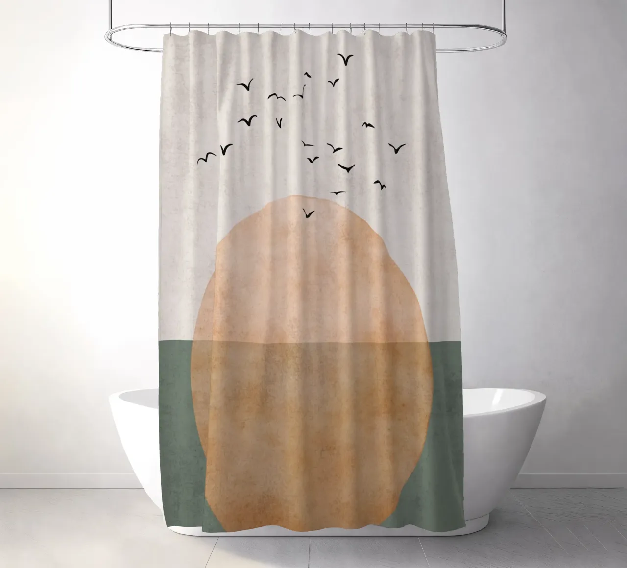 Golden Dawn shower curtain by DesignArt