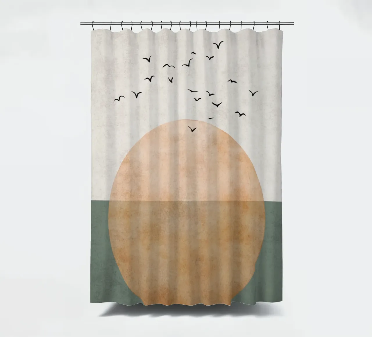 Golden Dawn shower curtain by DesignArt