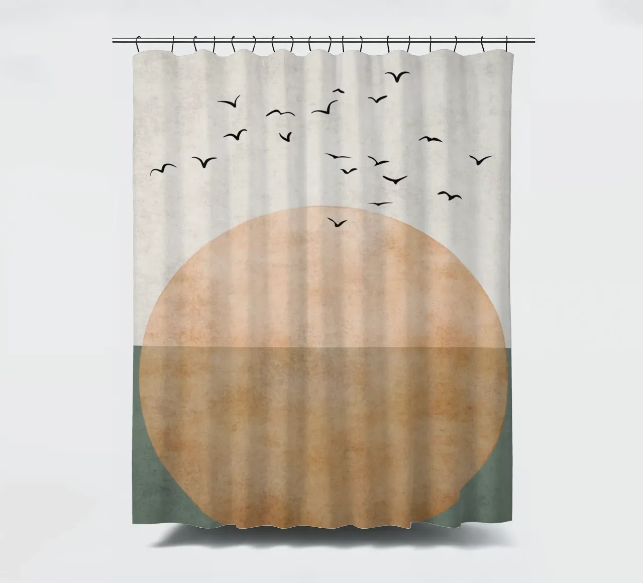 Golden Dawn shower curtain by DesignArt