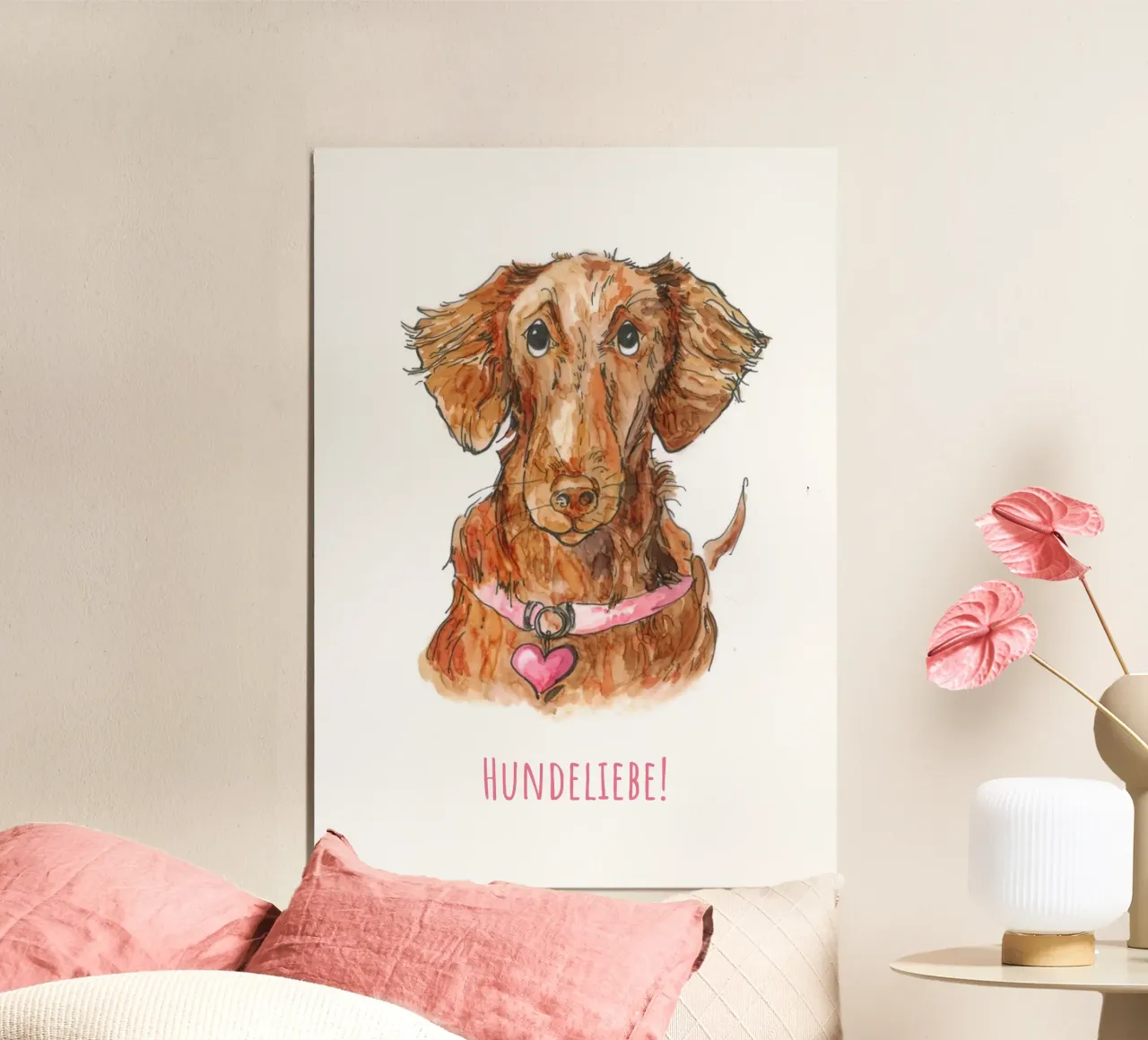 Amore per i cani alluminio dibond da MutMalerin