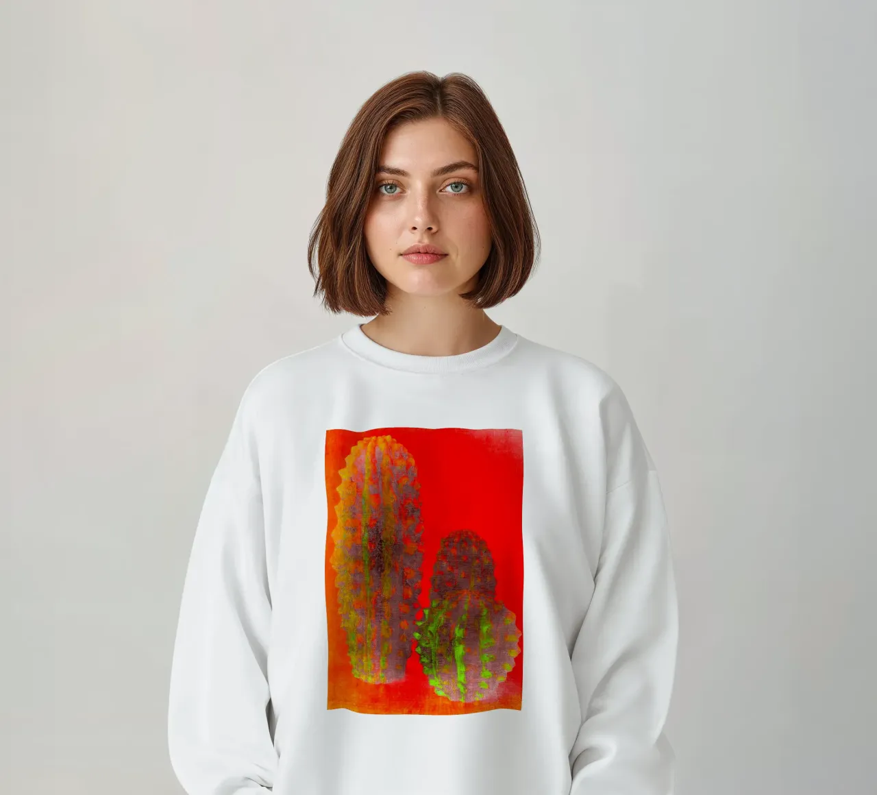 Three cactus sweatshirt by Teresa André