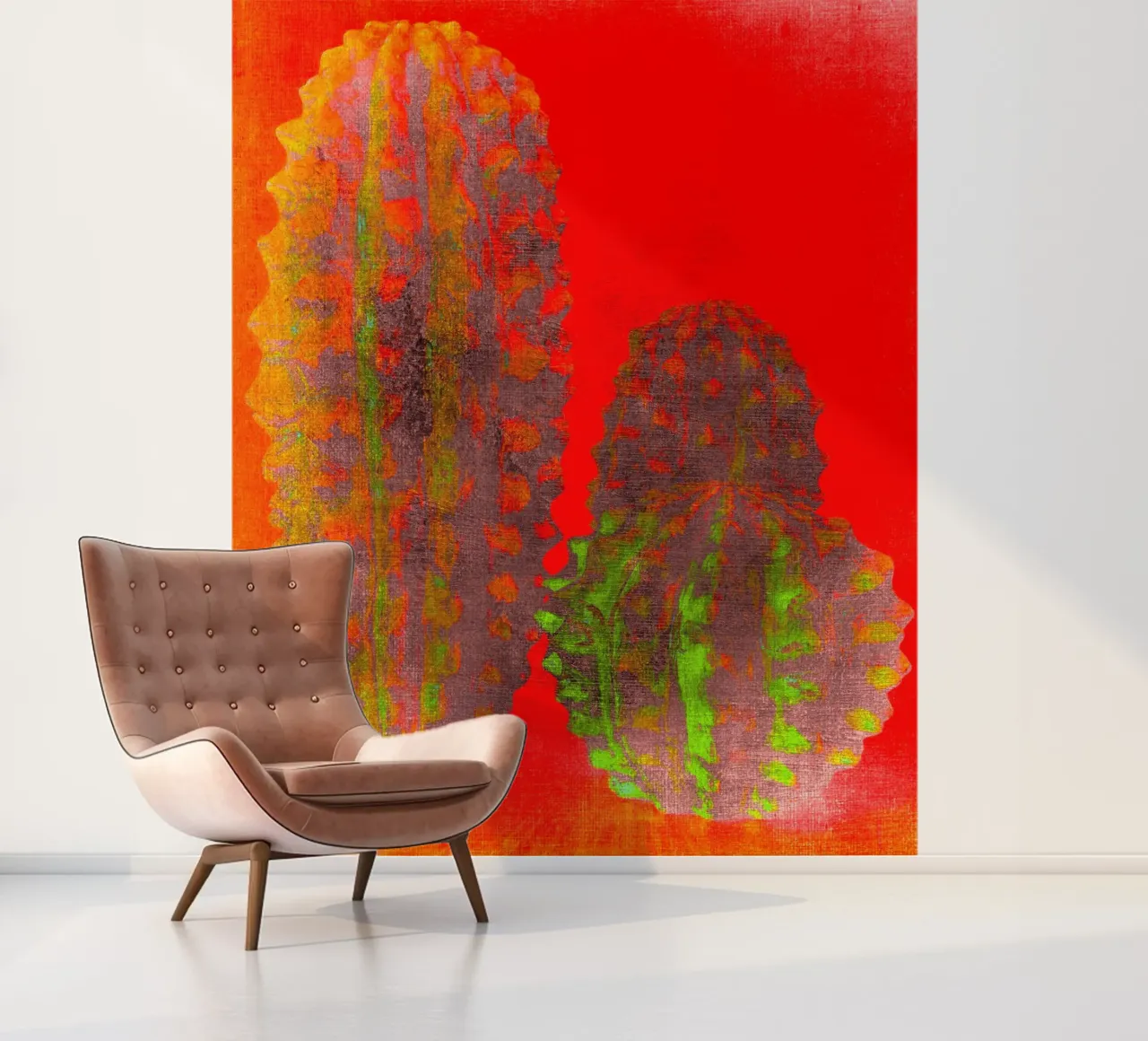 Drie cactussen fotobehang van Teresa André