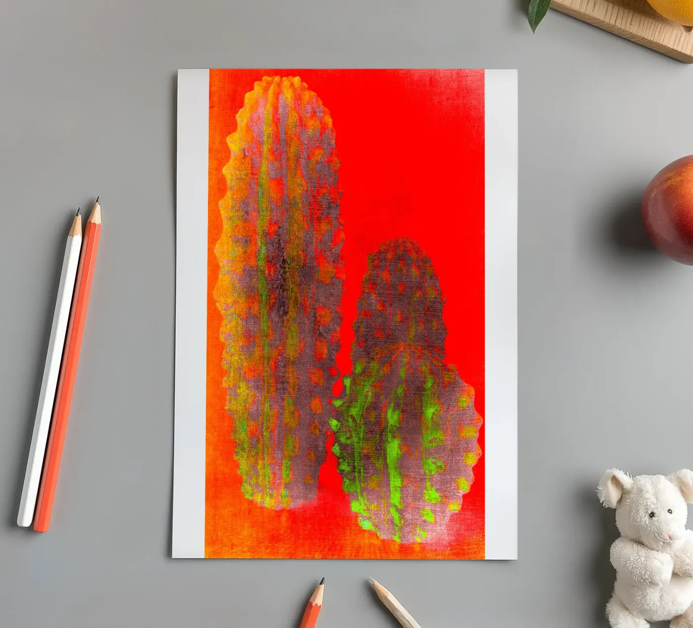 Drie cactussen stickervel van Teresa André