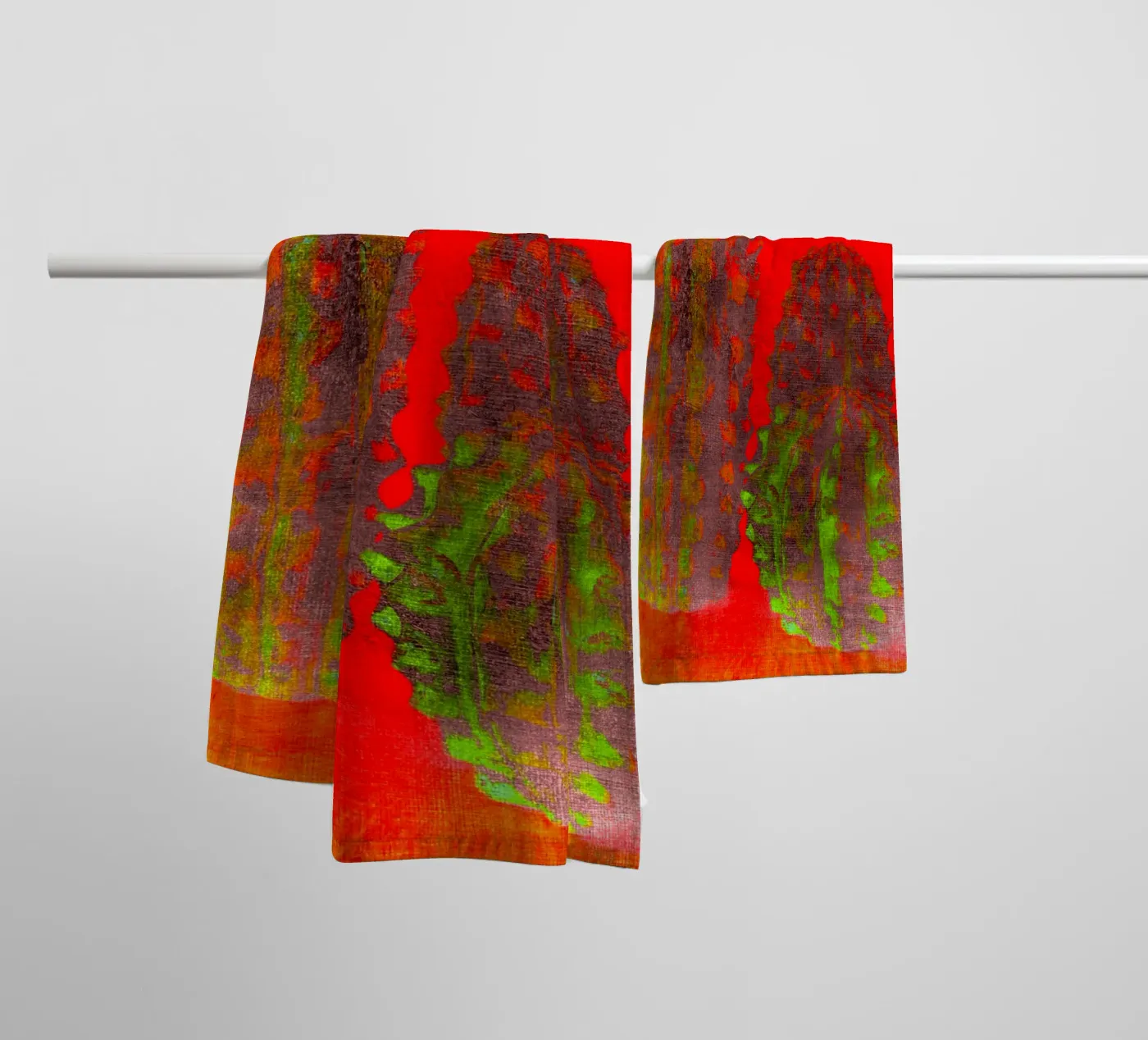 Drie cactussen badhanddoek van Teresa André