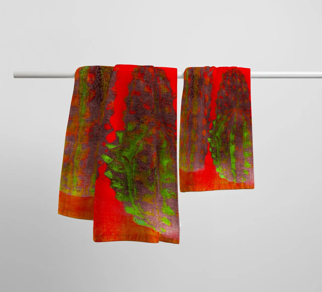 Drie cactussen badhanddoek van Teresa André