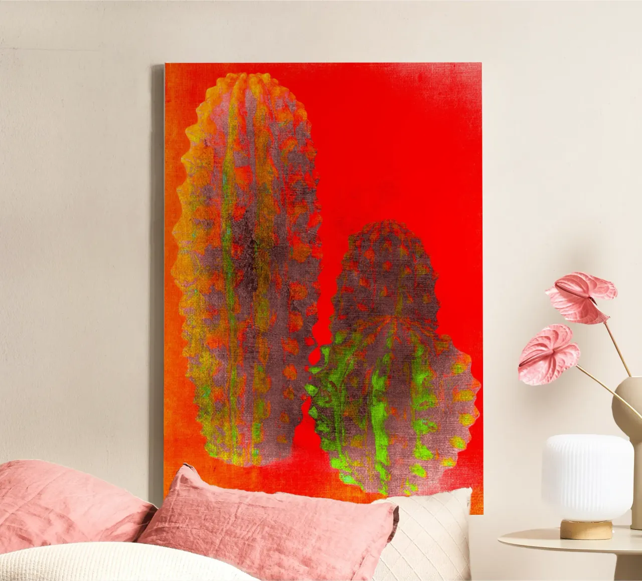 Drie cactussen canvas van Teresa André