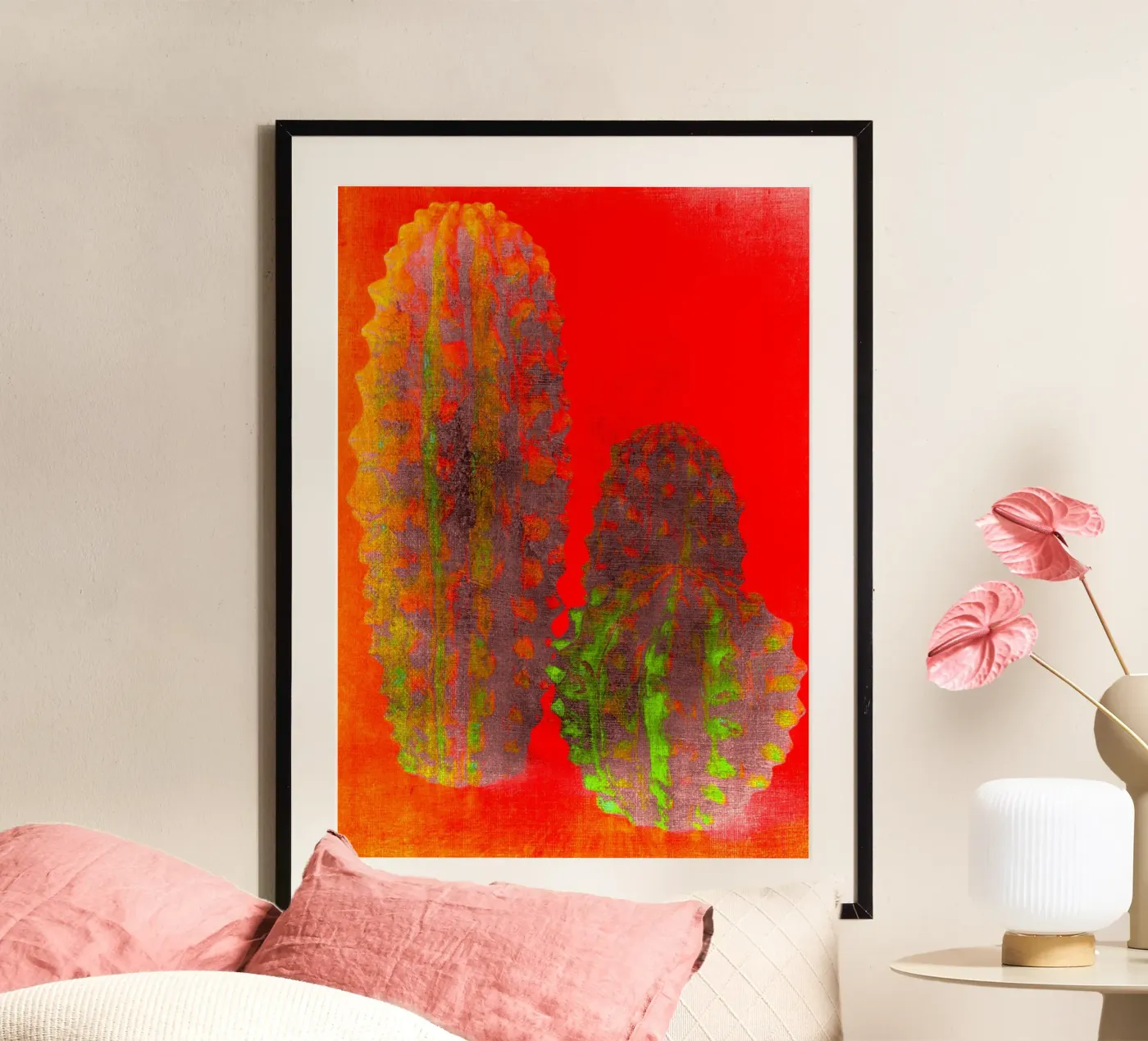 Three cactus poster van Teresa André