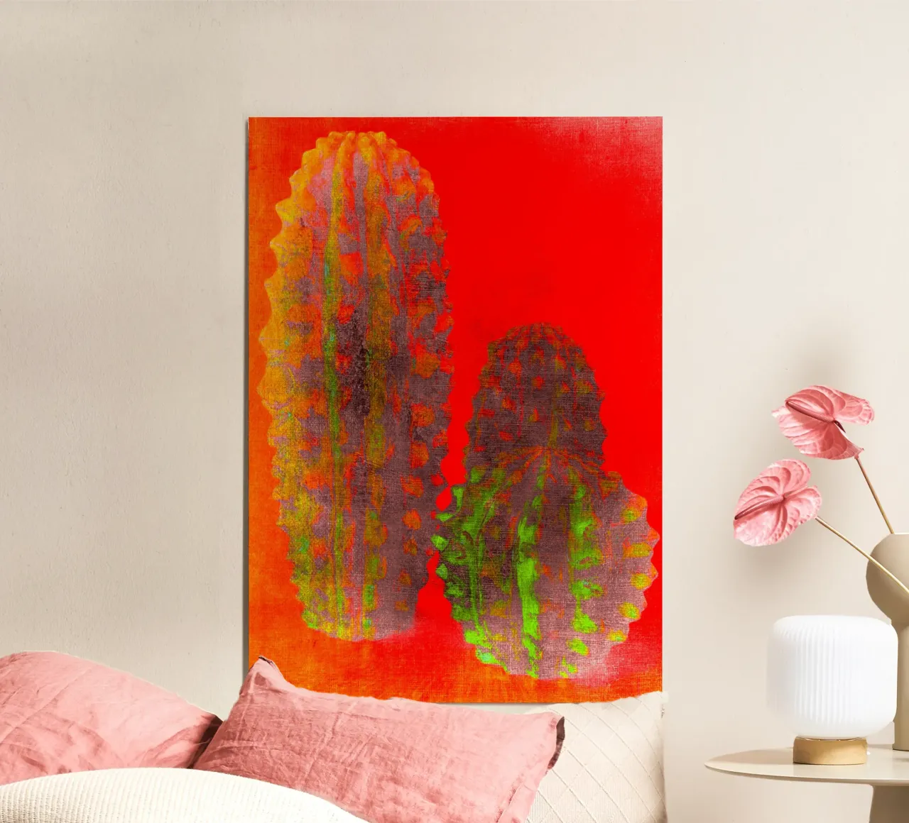 Tre cactus poster con telaio in plastica da Teresa André