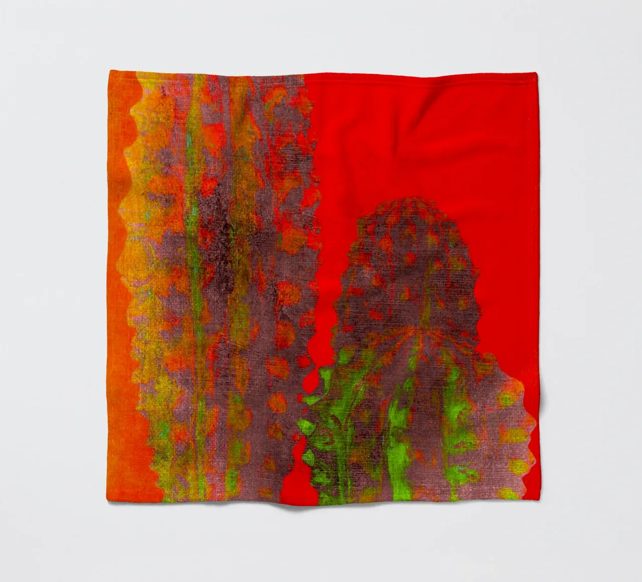 Three cactus fleecedeken van Teresa André