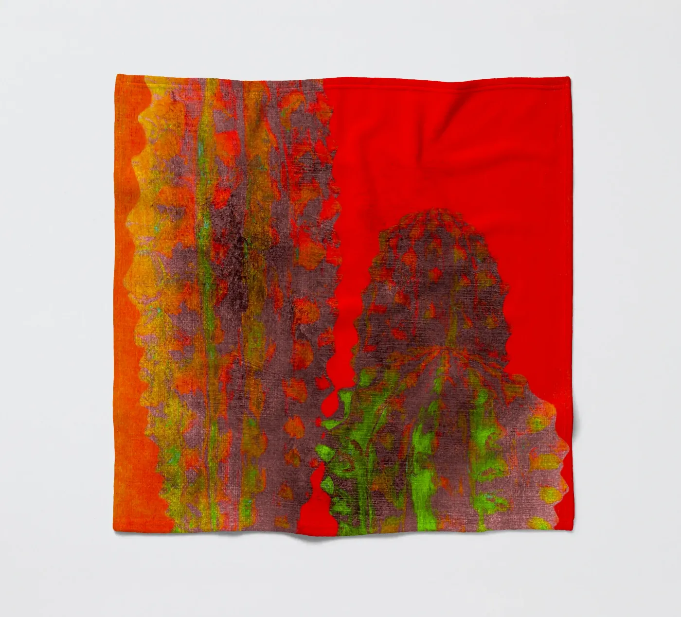 Three cactus plaid polaire de Teresa André