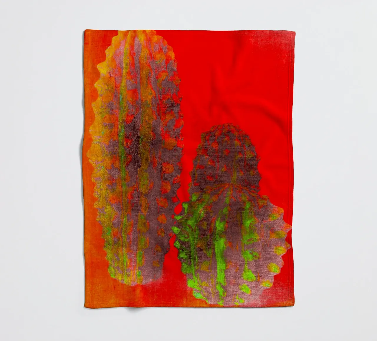 Three cactus fleecedeken van Teresa André