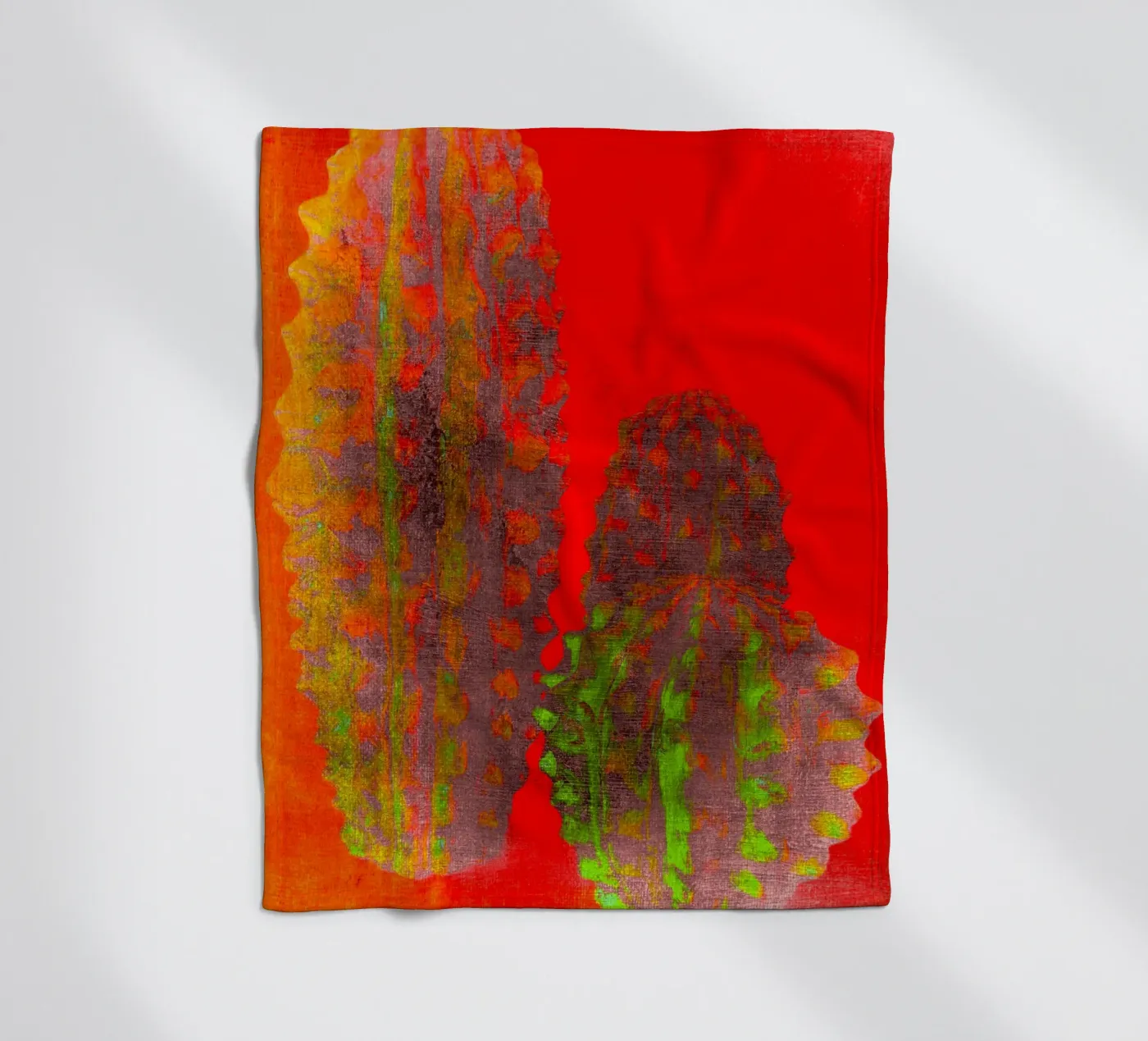 Three cactus plaid polaire de Teresa André