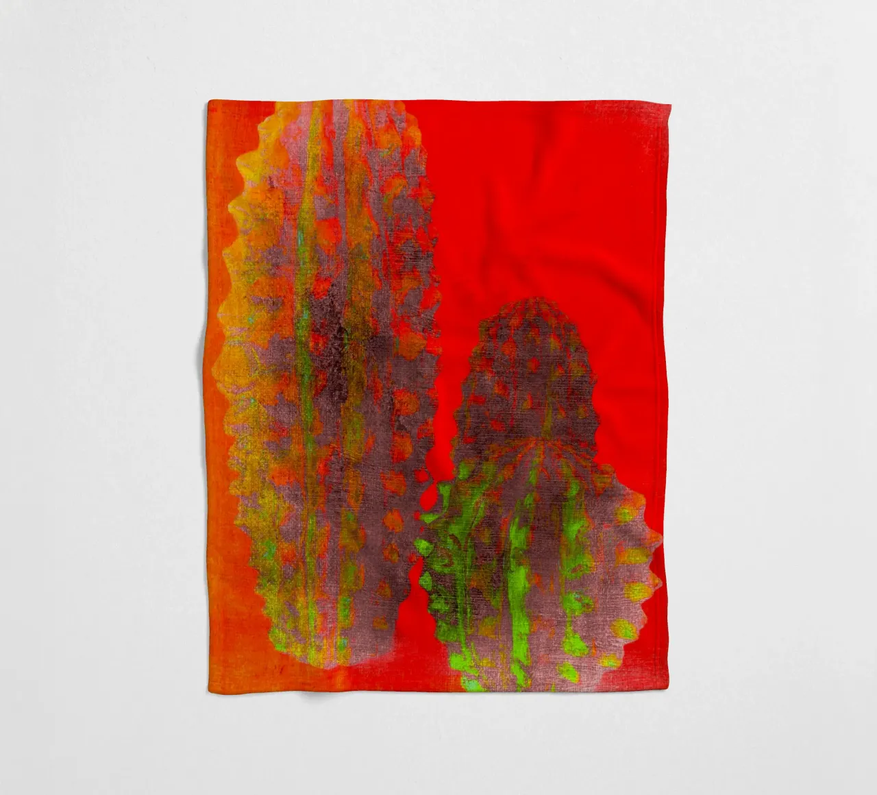 Three cactus fleecedeken van Teresa André