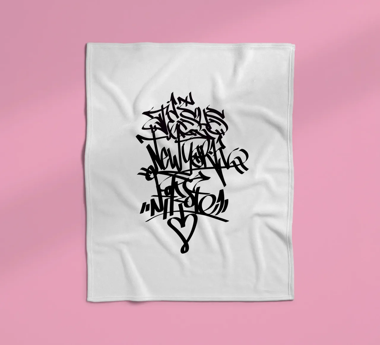 New York Graffiti coperta in pile da Flo Klein