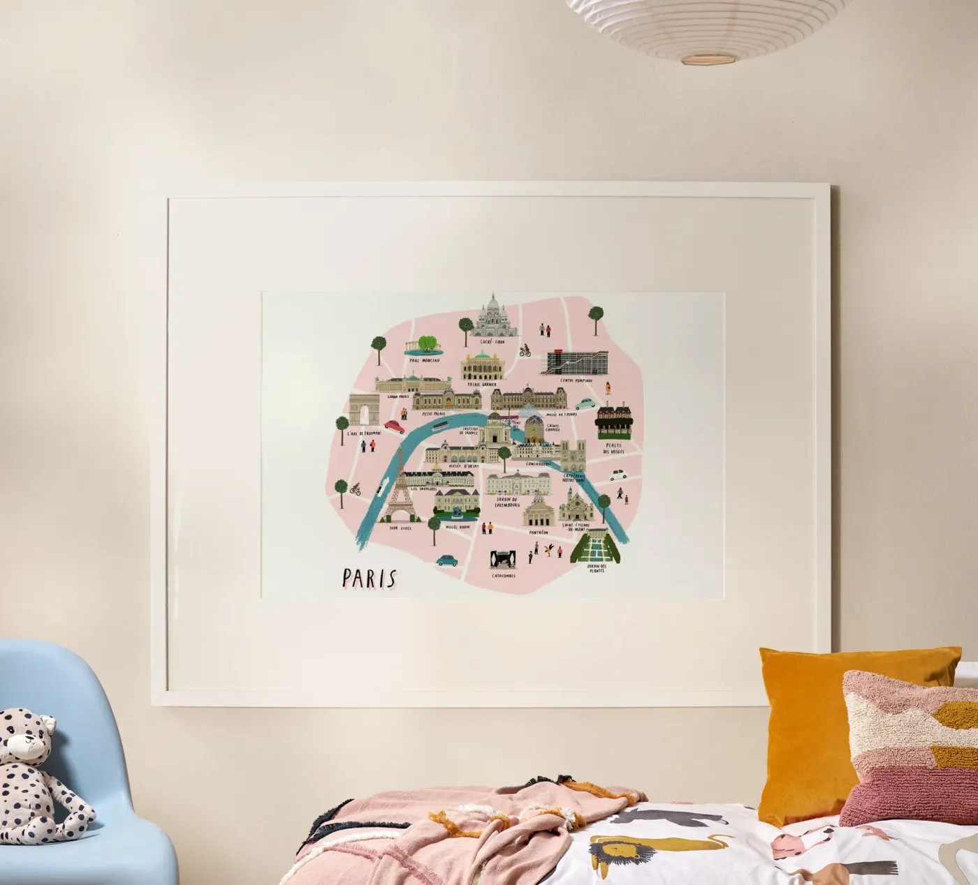 Mappa di Parigi poster da Alex Foster