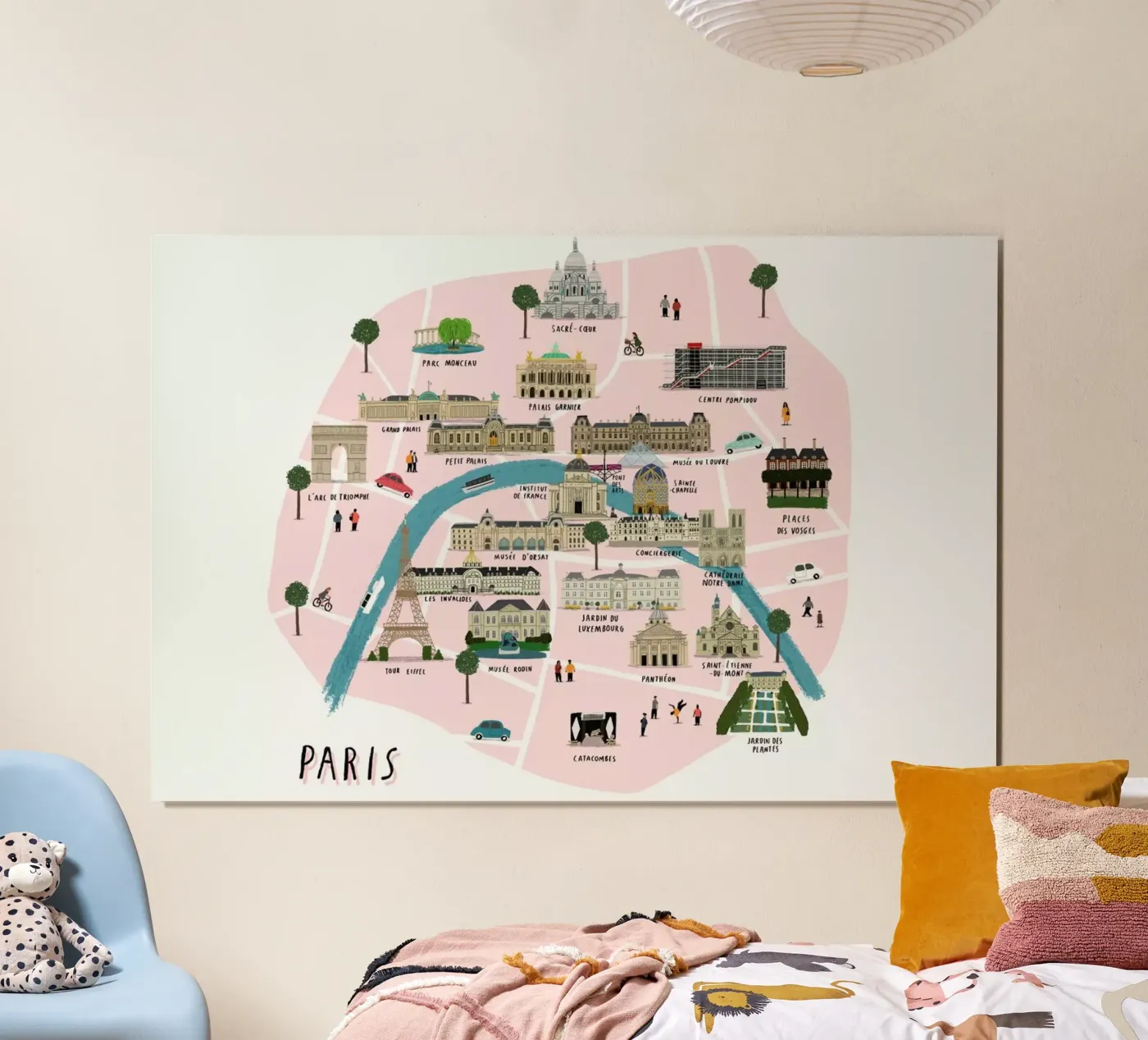 Mappa di Parigi poster da Alex Foster