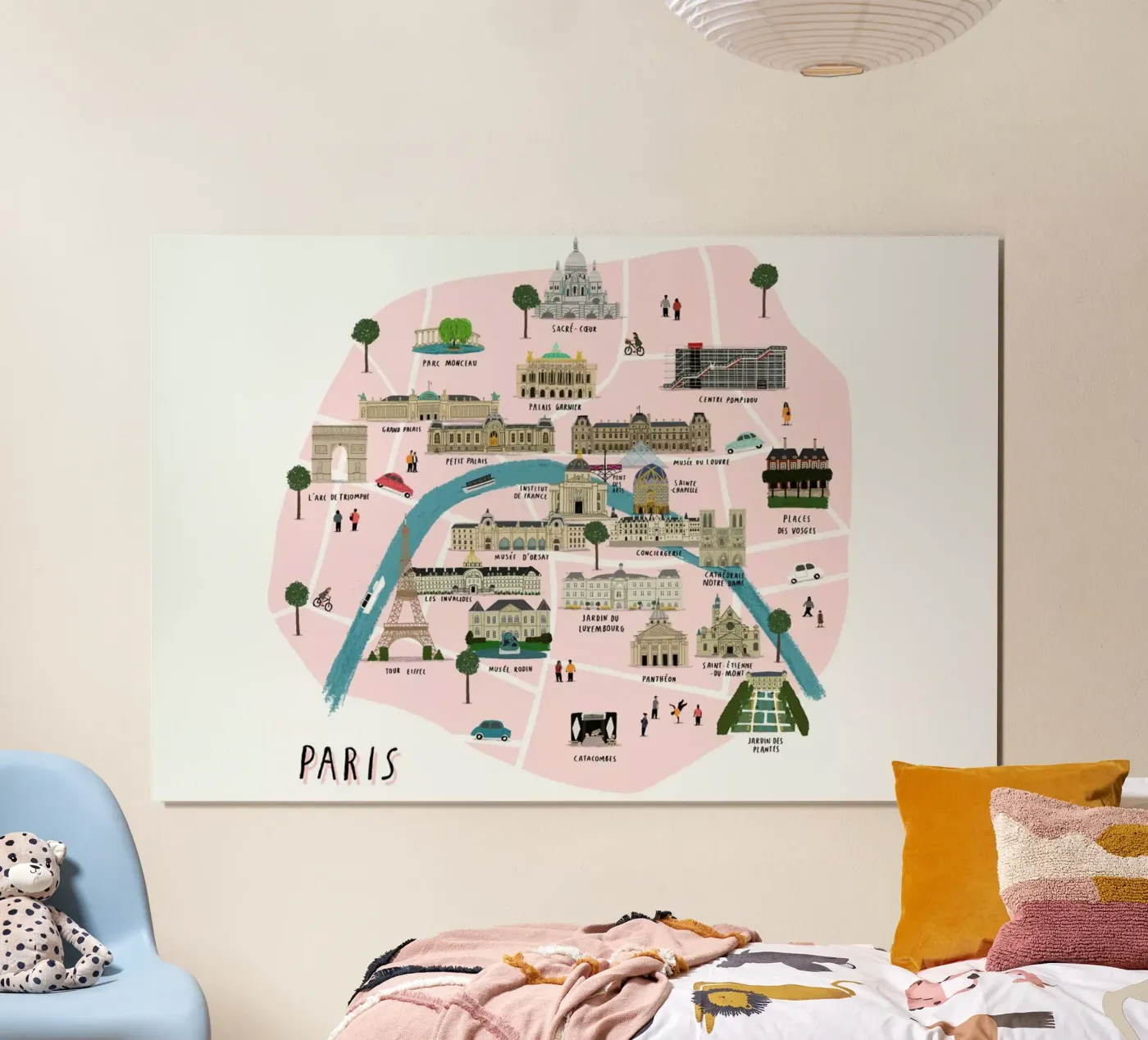 Paris Map poster de Alex Foster