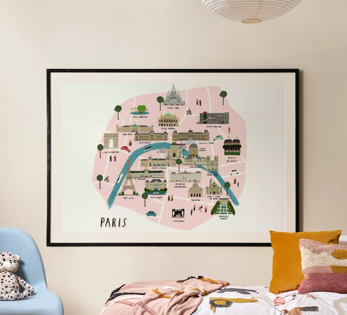 Mappa di Parigi poster da Alex Foster