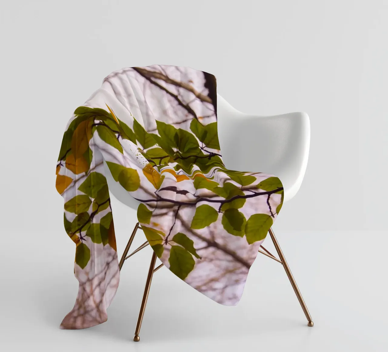 Tree branch fleece blanket by Teresa André