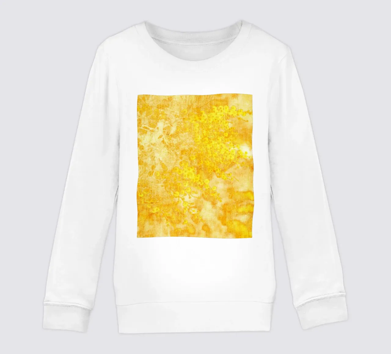 Fiori giallo mimosa felpa bambino da Teresa André