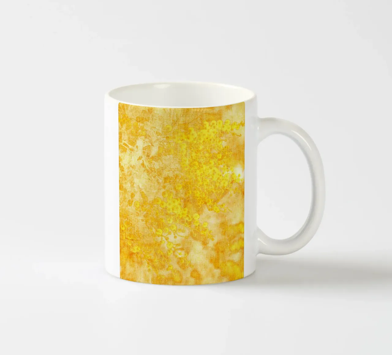 Fiori giallo mimosa tazza in ceramica da Teresa André