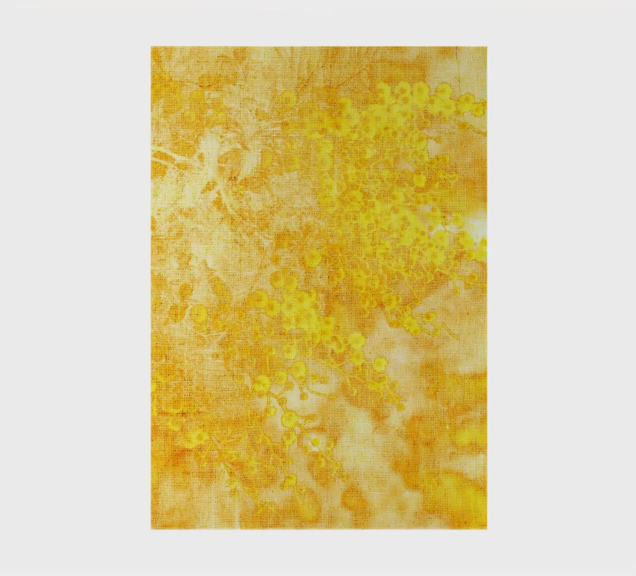 Fleurs jaunes motif mimosa carnet de notes de Teresa André