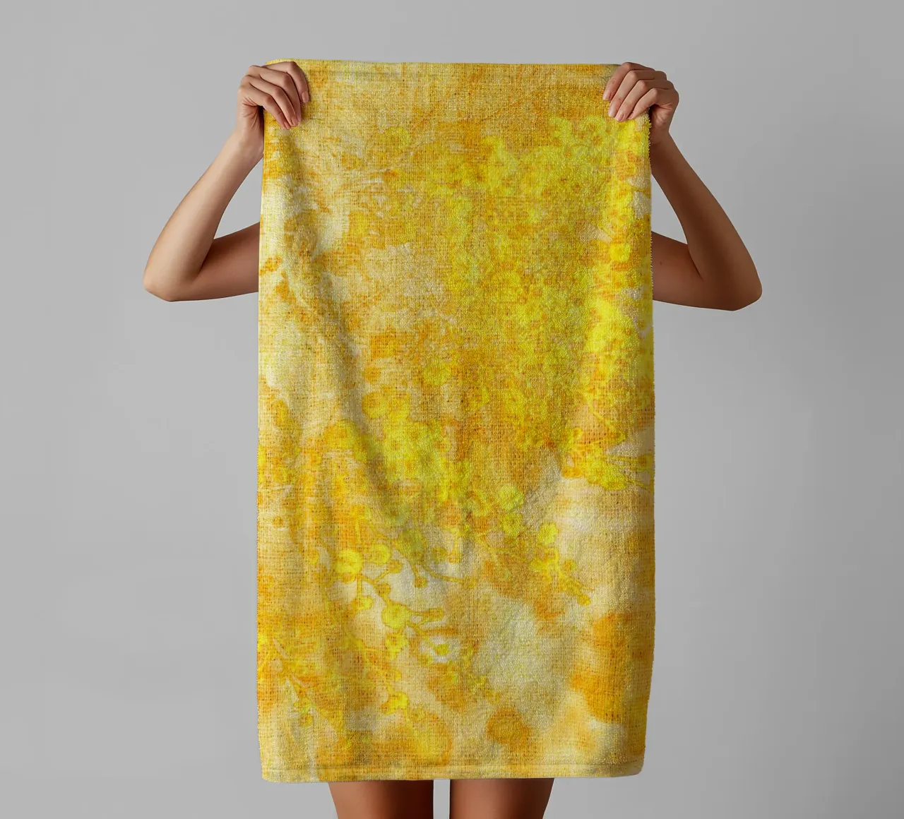 Fiori giallo mimosa asciugamano da bagno da Teresa André