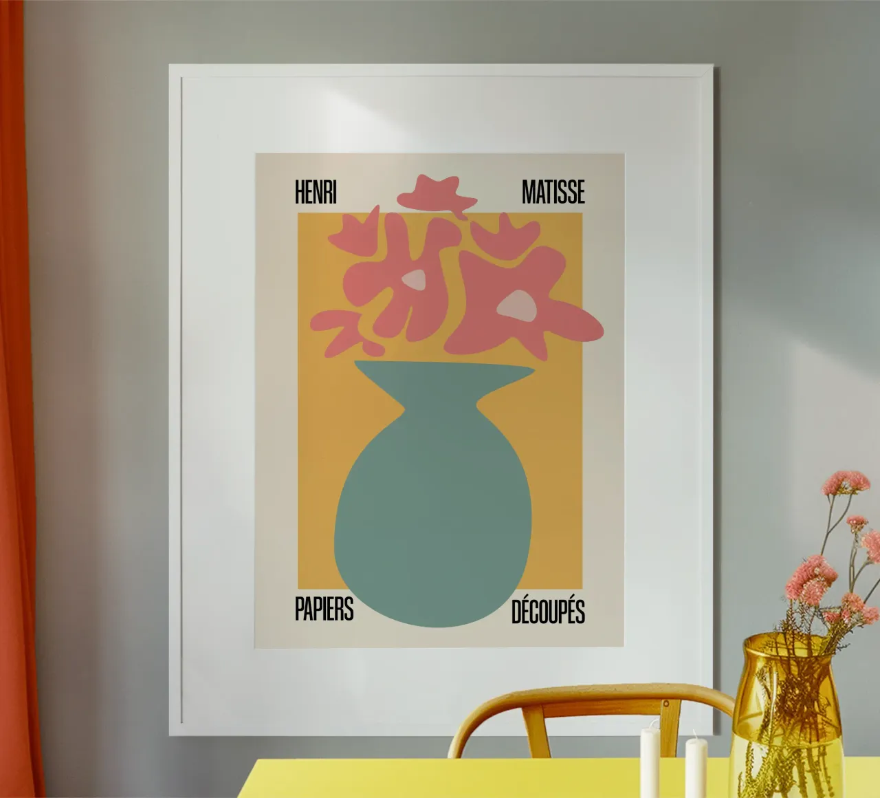 Matisse uitsparing - Bloemenharmonie poster van SMPLE