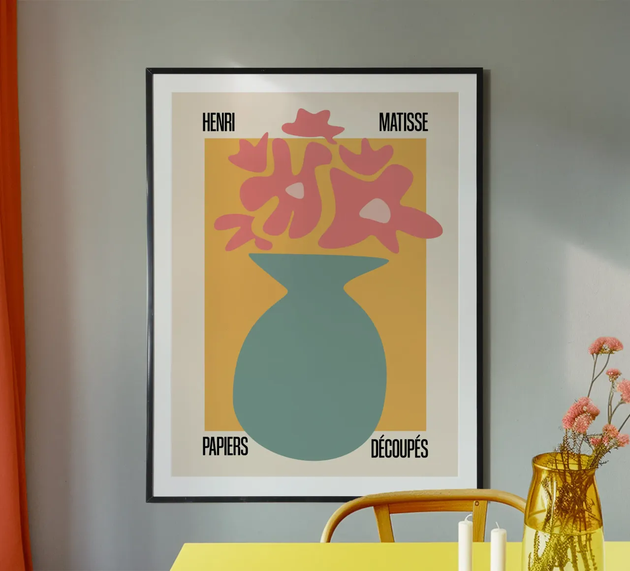 Matisse uitsparing - Bloemenharmonie poster van SMPLE