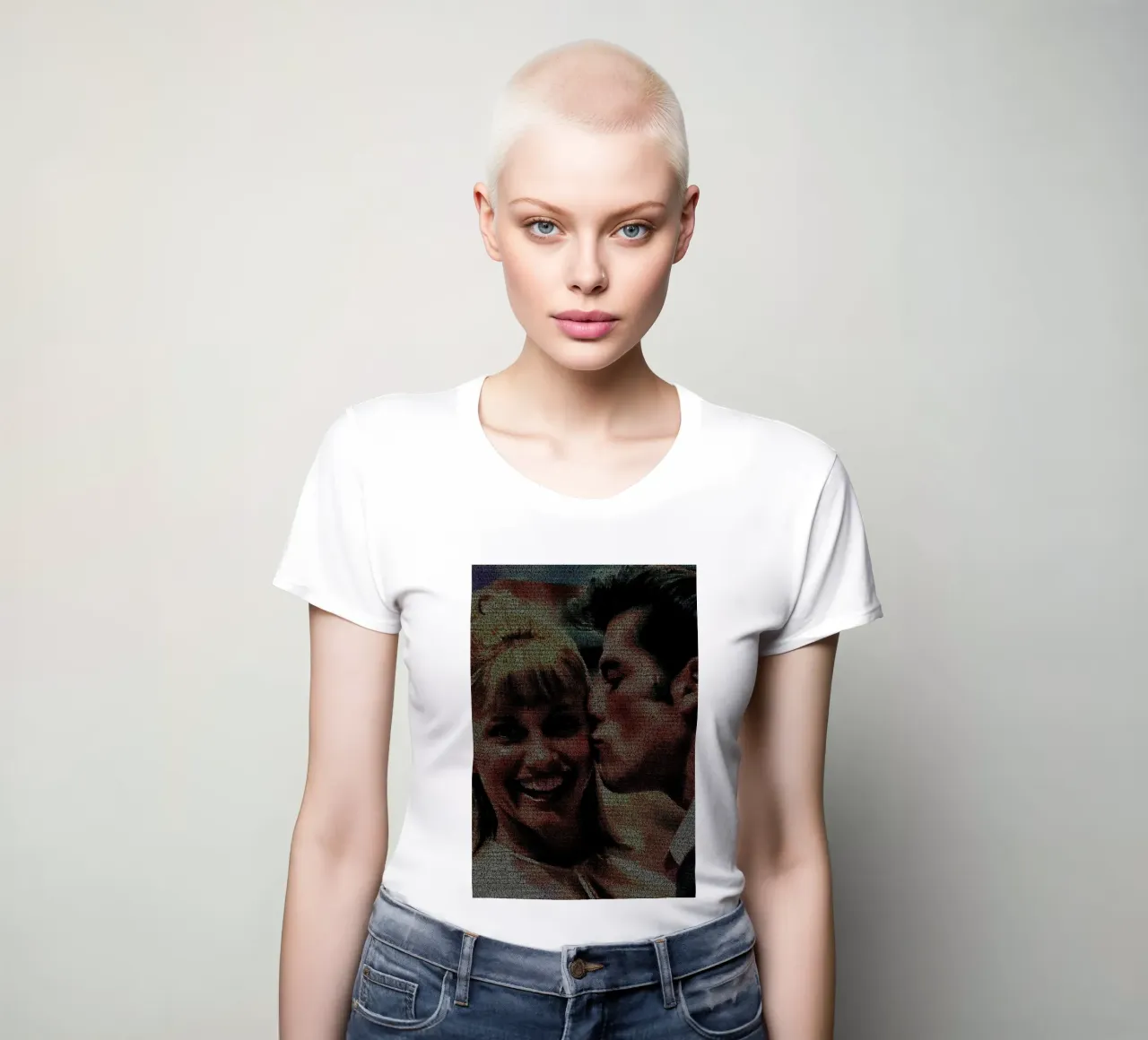 Grease women's fitted t-shirt by Robotic Ewe